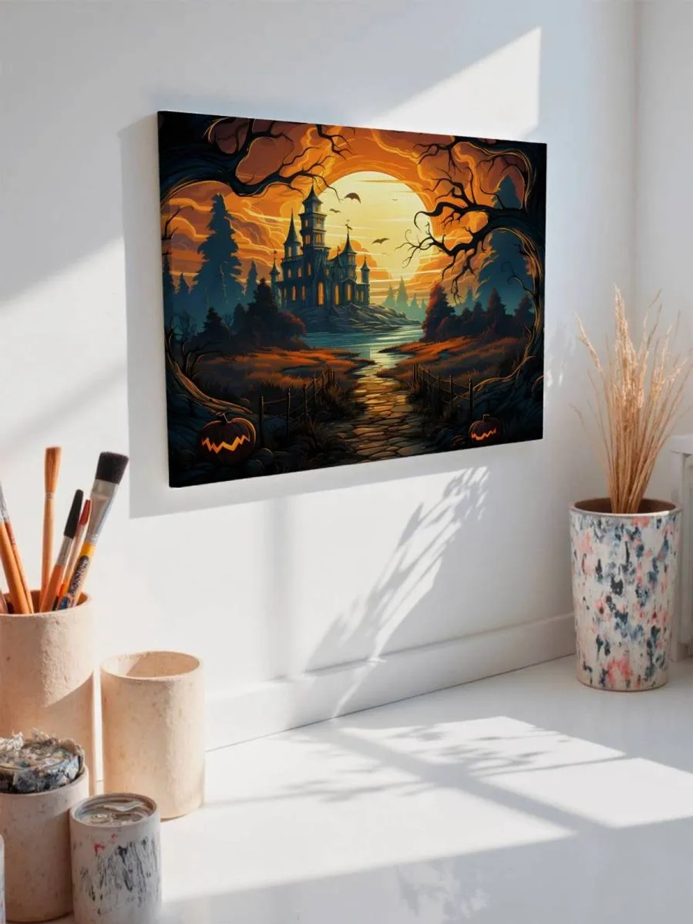 Картина на стену 40 X 50 Замок Хэллоуин