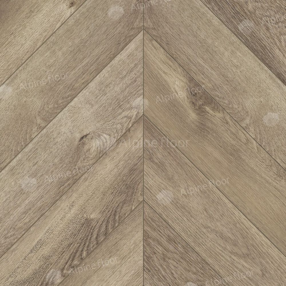 Кварцвиниловая плитка Alpine Floor Chevron Alpine ДУБ НАТУРАЛЬНЫЙ ОТБЕЛЕННЫЙ ECO 18-3