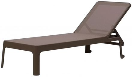 Шезлонг лежак пластиковый Nardi Plano, табак