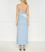 Сатиновое платье Karl Lagerfeld - голубой(241W1304)