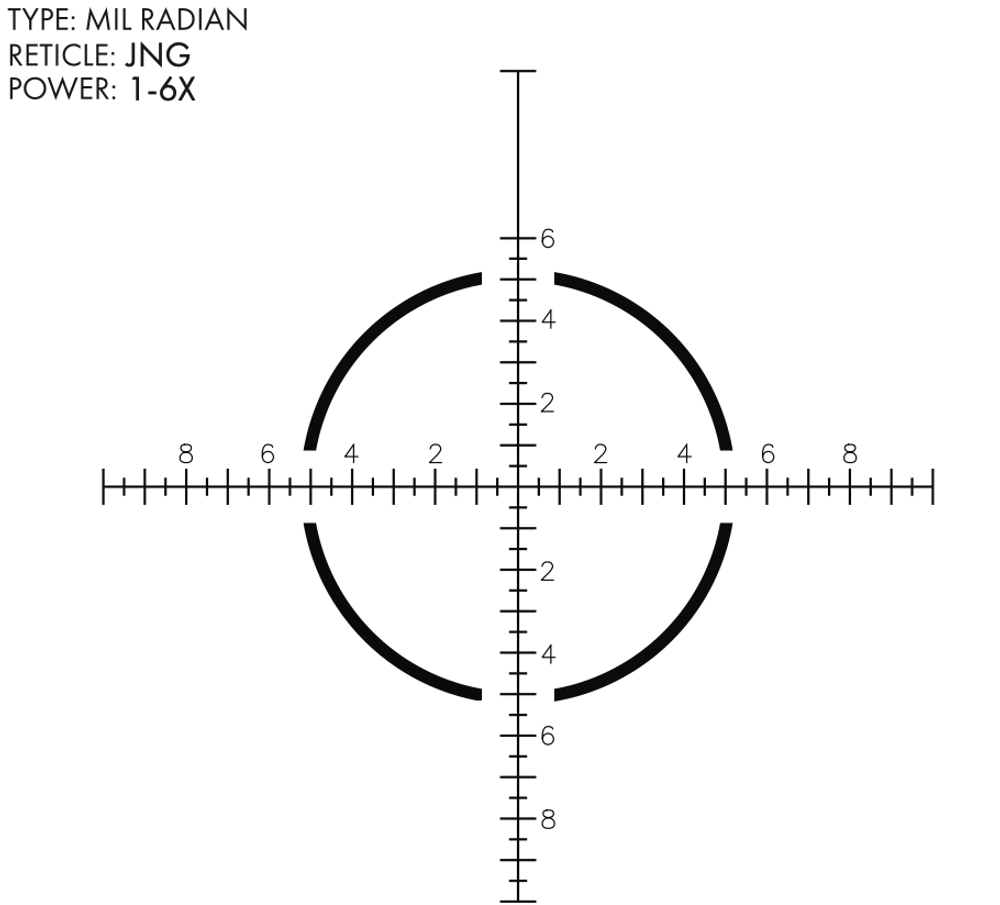 U.S. Optics TS-6X FFP JNG MIL 1-6x24mm