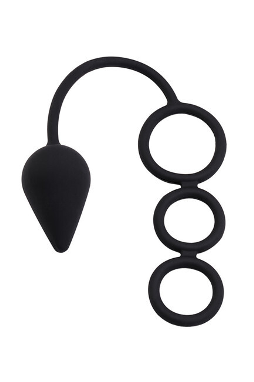 Анальная пробка с дополнительной стимуляцией EROTIST Drop M-Size (Цвет: черный)