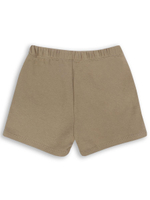 Костюм для девочек (свитшот, шорты) серый, р.116 (MINAKU)