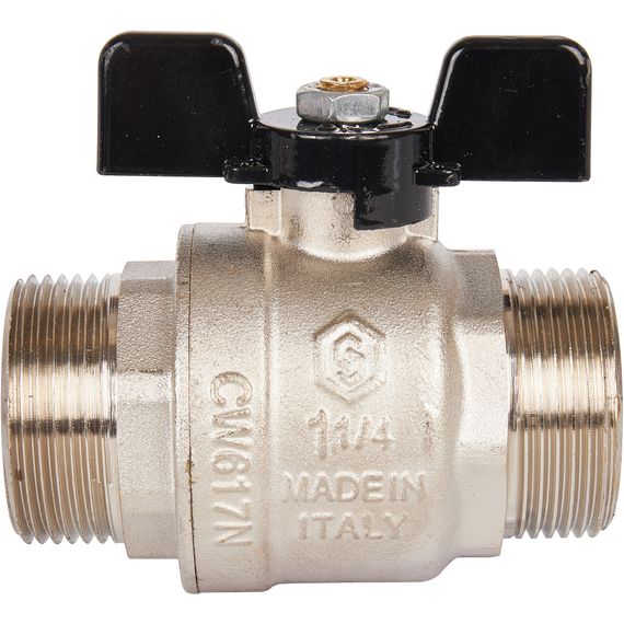 Кран шаровый STOUT Н-Н 1&quot;1/4 бабочка полнопроходной 32838