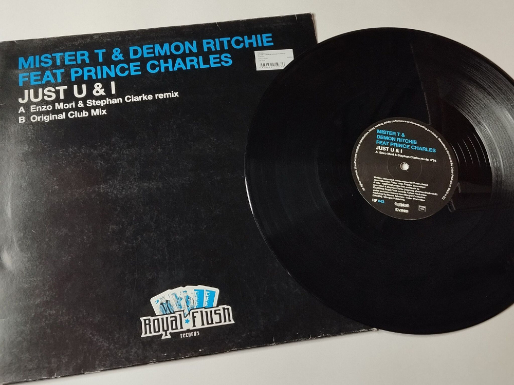 Винтажная виниловая пластинка LP Mister T and Demon Ritchie Feat Prince Charles Just U and I (France 2006) 45 RPM