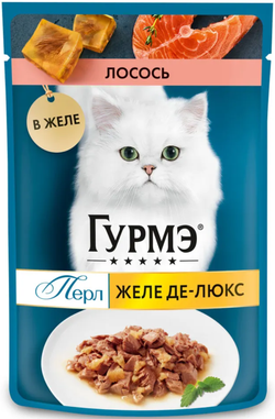 Гурмэ Де-Люкс Желе Лосось 75г.*26шт.