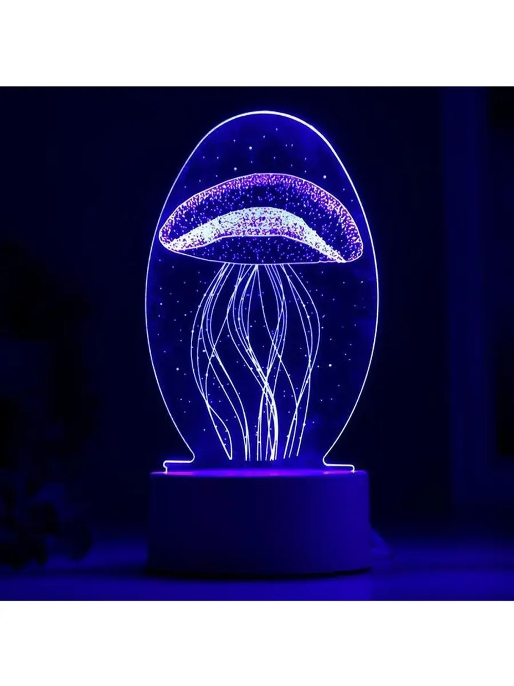 Светильник «Медуза» LED RGB от сети 9.5×10×21.5 см RISALUX