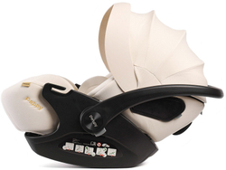 Детская коляска Peppy Monaco 3 в 1 с автокреслом Verona Beige Black (черный), рама черная матовая