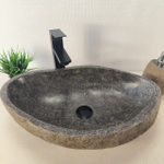 Раковина из речного камня RS-66100 58х37х15 из натурального камня
