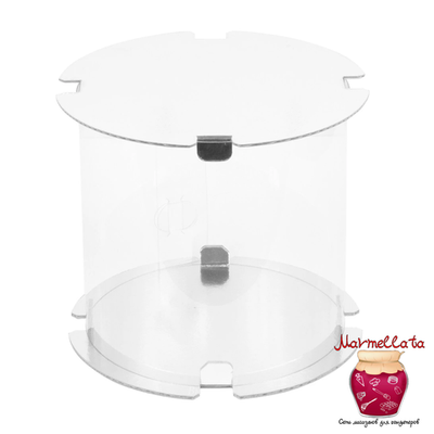 Упаковка для торта ТУБУС прозрачная d=20 см, h=20 см, БЕЛАЯ