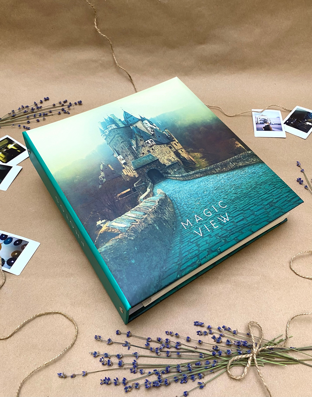 Фотоальбом на 50 магнитных листов 23х28 см, кольца magic view Замок