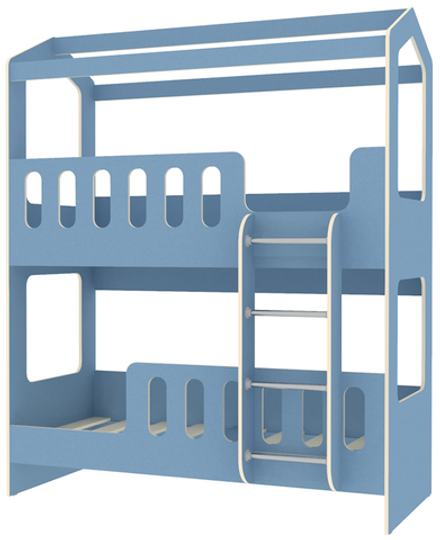 Двухъярусная кровать КарИВи ДС-17 80x180 Светло-синий, голубой