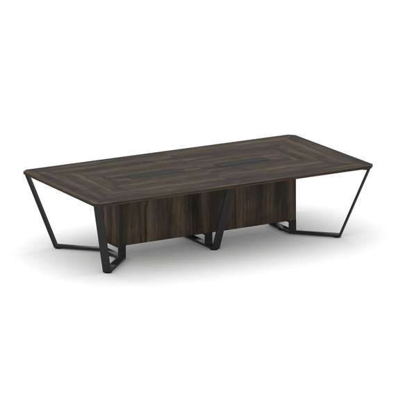 Steel Meet Стол переговорный прямоугольный KDK-PR.B.SP-12 Дуб Мали/Металл Черный 3200*1600*750