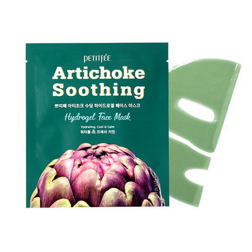 Противоотёчная гидрогелевая маска с артишоком Petitfee Artichoke Soothing Hydrogel Face Mask, 32г*1шт