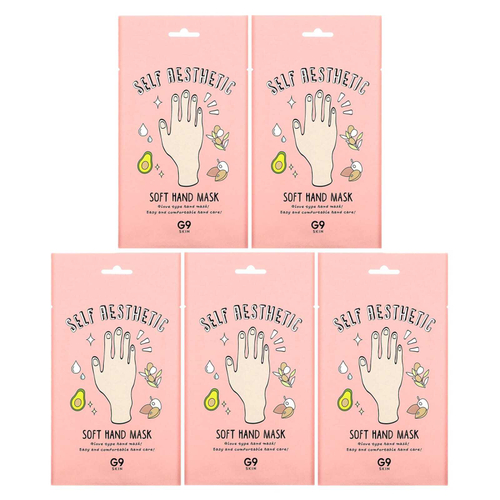 G9skin, Self Aesthetic, смягчающая маска для рук, 5 шт., 10 мл (0,33 жидк. унции)