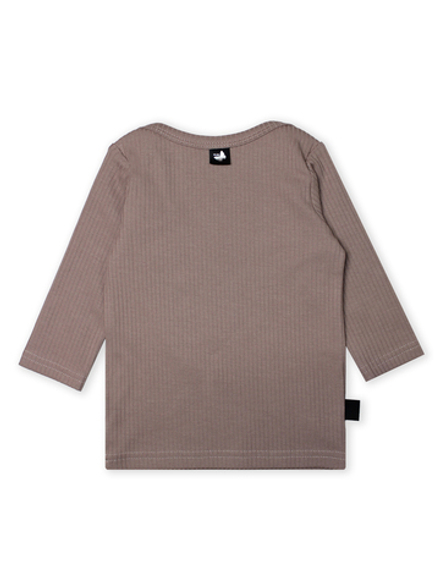 Футболка с длинным рукавом Тауп Грей рубчик RinaAmari