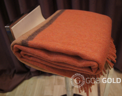 Плед из шерсти Альпаки 170x210 см. - розово-бежевый (арт. AGG001)