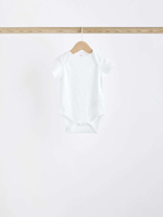 Боди с коротким рукавом для малышей Next K79-655, 7 шт., Белый, Голубой