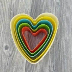 Набор каттеров Сердечки (5шт, разноцветные)