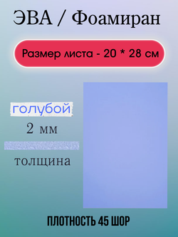 Лист ЭВА 2 мм голубой