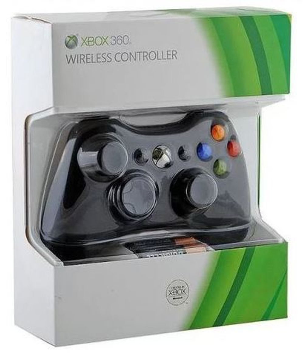 Беспроводной геймпад с ресивером для Xbox 360/ПК (черный)