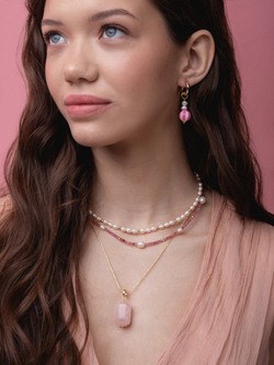 Чокер Турмалин и Жемчуг