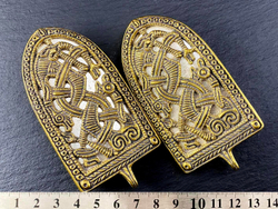 Фибула. Лексвиг, Норвегия 10 в. с серебрением (пара)