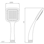 Лейка для душа Melodia della vita квадрат 1 функция MKP20544