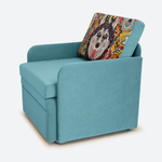 Кресло-кровать "Миник" с подлокотниками Candy 07 (голубой), купон "Хаски"