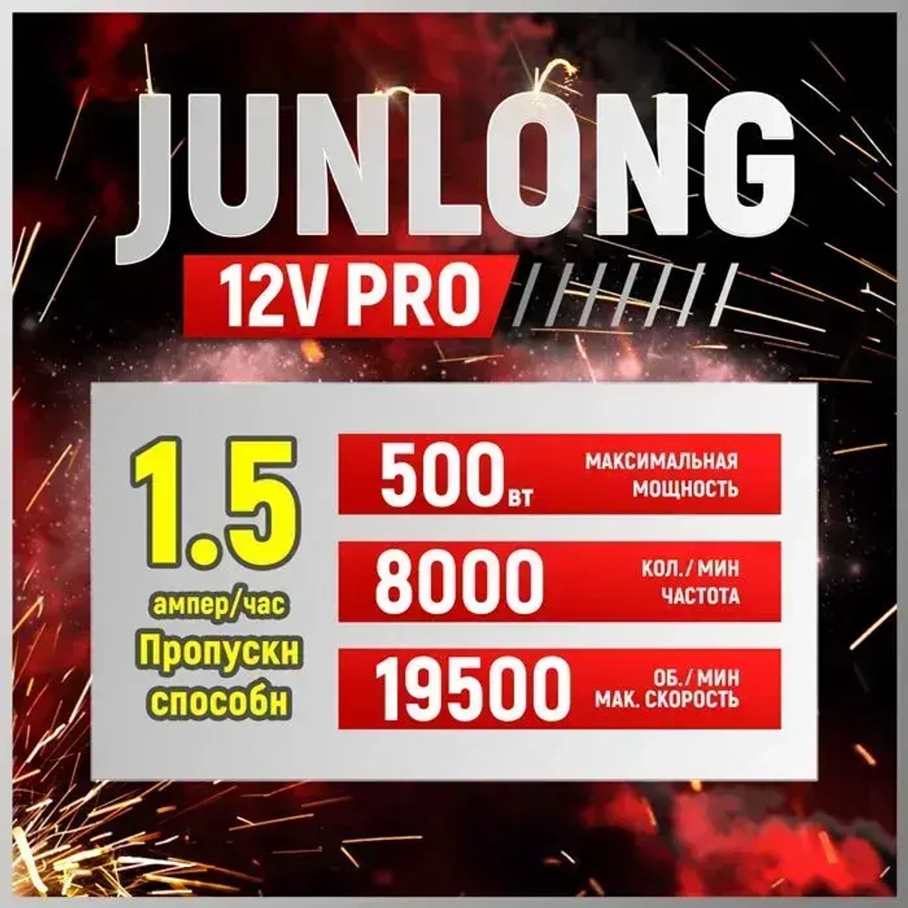 JUNLONG Болгарка аккумуляторная мини ушм / Угловая шлифовальная машина 19500 об/мин