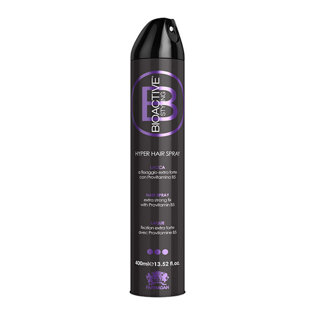 Лак экстра сильной фиксации с провитамином В5 Farmagan Bioactive Styling Hyper Hair Spray 400мл