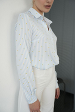 Блузка женская в лимоны М-1352