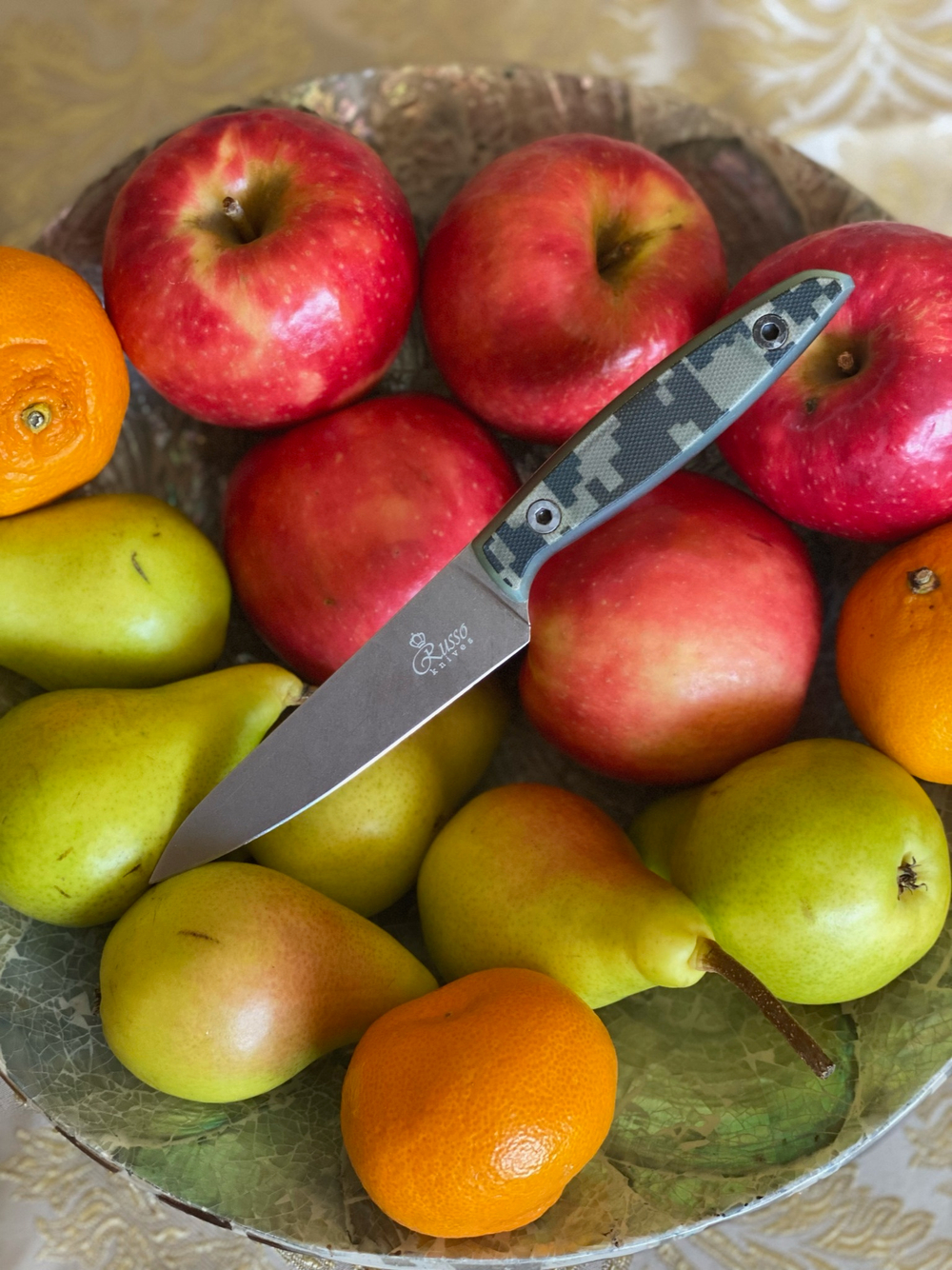 🏆Кухонный нож Alexander S N690 Camo G10