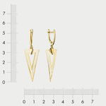 Длинные серьги без вставки для женщин из желтого золота 585 пробы (арт. 500862-4000)