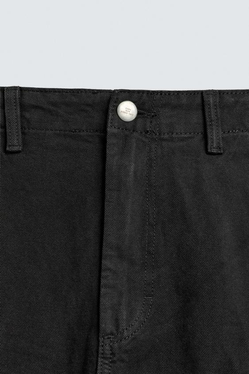 ZARA БРЮКИ КАРГО BALLOON FIT, ЧЕРНЫЙ