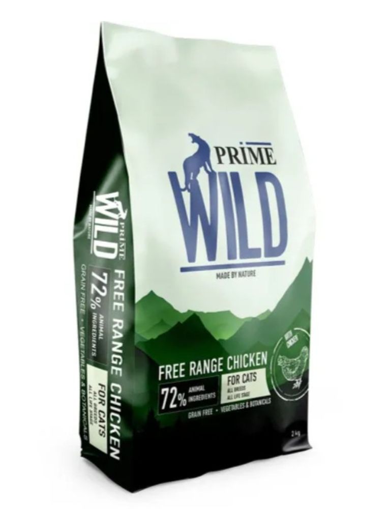 Сухой корм для кошек и котят PRIME WILD GF FREE RANGE беззерновой с курицей, Пакет 2 кг Сухой корм для кошек и котят PRIME WILD GF FREE RANGE беззерновой с курицей, Пакет 2 кг