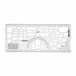 Линейка офицерская 28 см пластик морская прозрач.