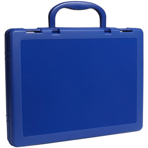 Портфель-кейс 1 отделение СТАММ, А4, 275*365*50мм, на защелках, синий