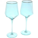Бокал для вина 500мл «ICE CRYSTAL» в наборе 2шт, голубой