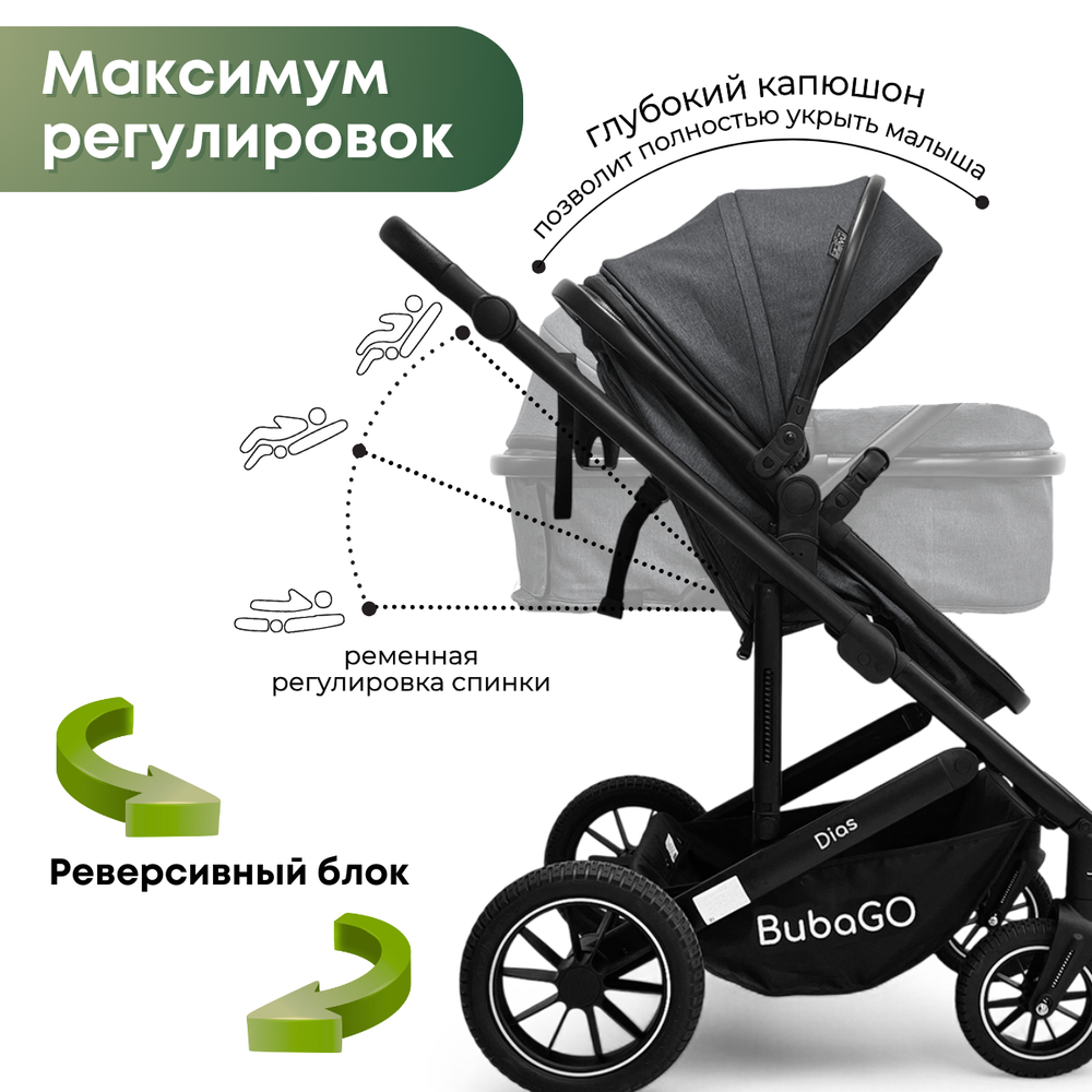 Коляска трансформер BubaGO Dias 3в1