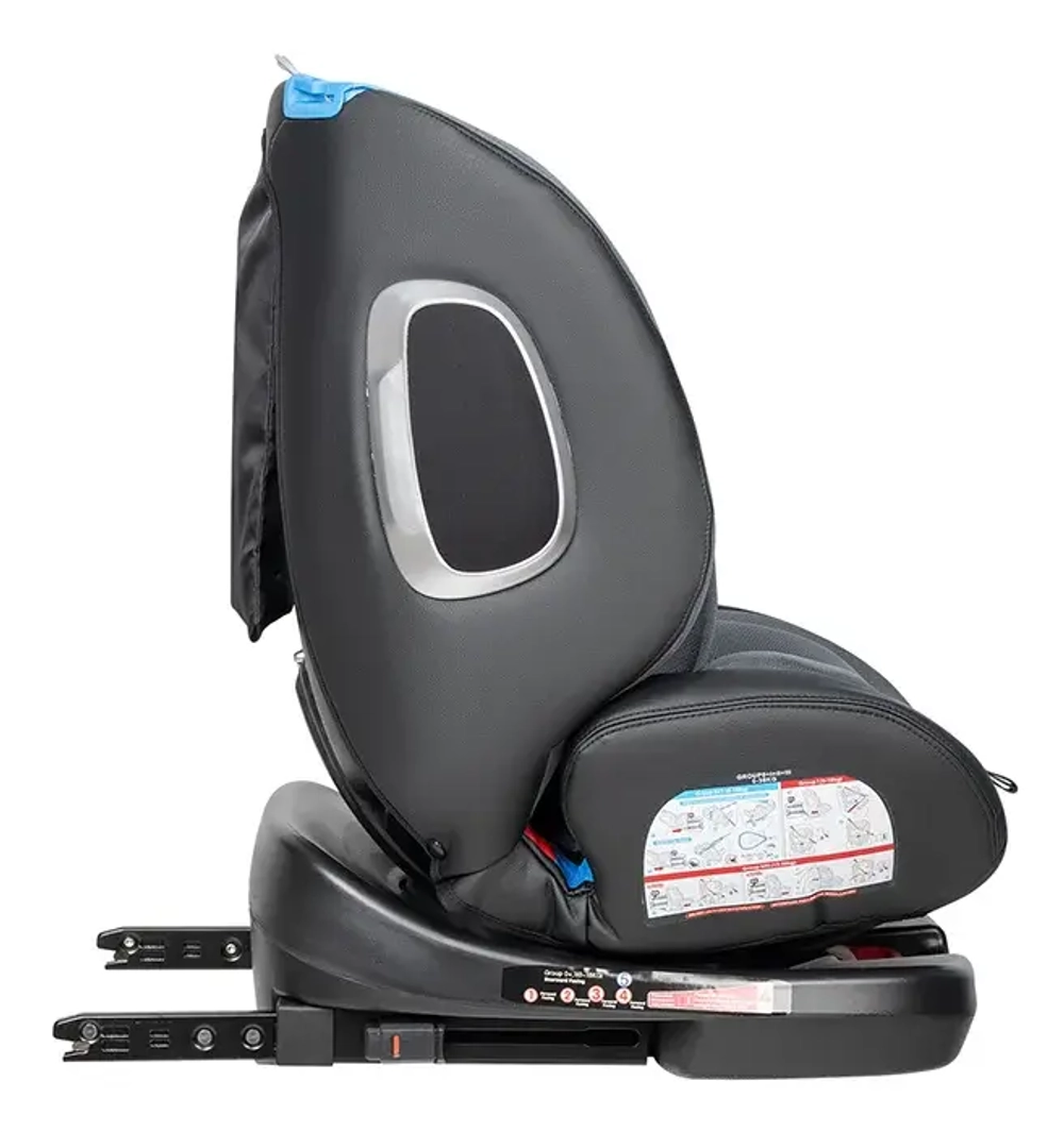 Автокресло детское ISOFIX YB102A (Grey PU/Серый экокожа)