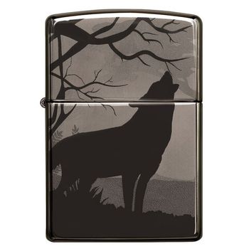Зажигалка Zippo Wolves Design с покрытием Black Ice® (49188)