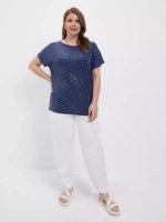 Блузка с пайетками короткий рукав