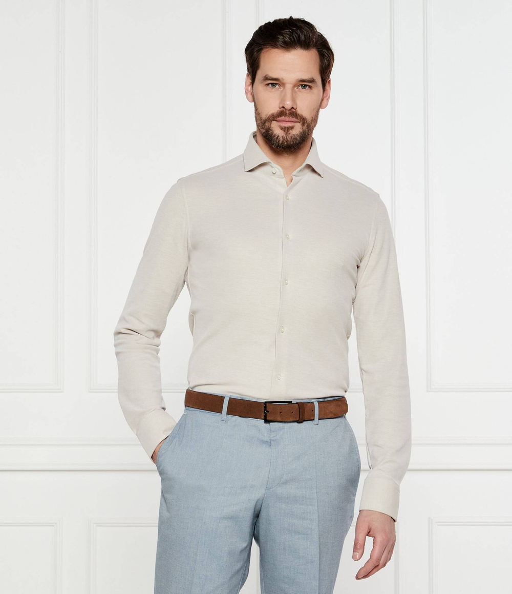 Рубашка P-HANK-spread-243 BOSS BLACK - бежевый(50527675)