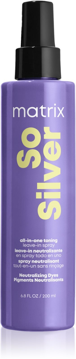 Matrix Total Results So Silver So Silver - лак для волос, нейтрализующий желтоватый оттенок /   200  ml  / GTIN 884486496485