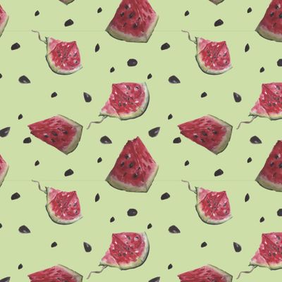 Арбузики на салатовом фоне