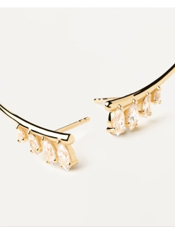 Серьги Aqua Climbing серебро 925 пробы покрытое золотом