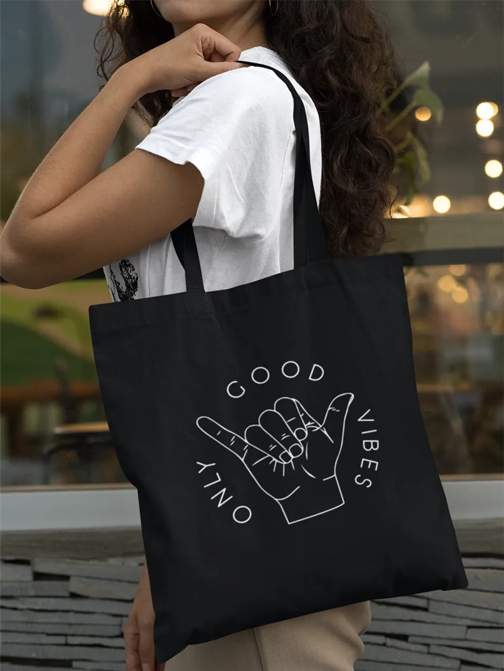 Шоппер надпись Only Good Vibes