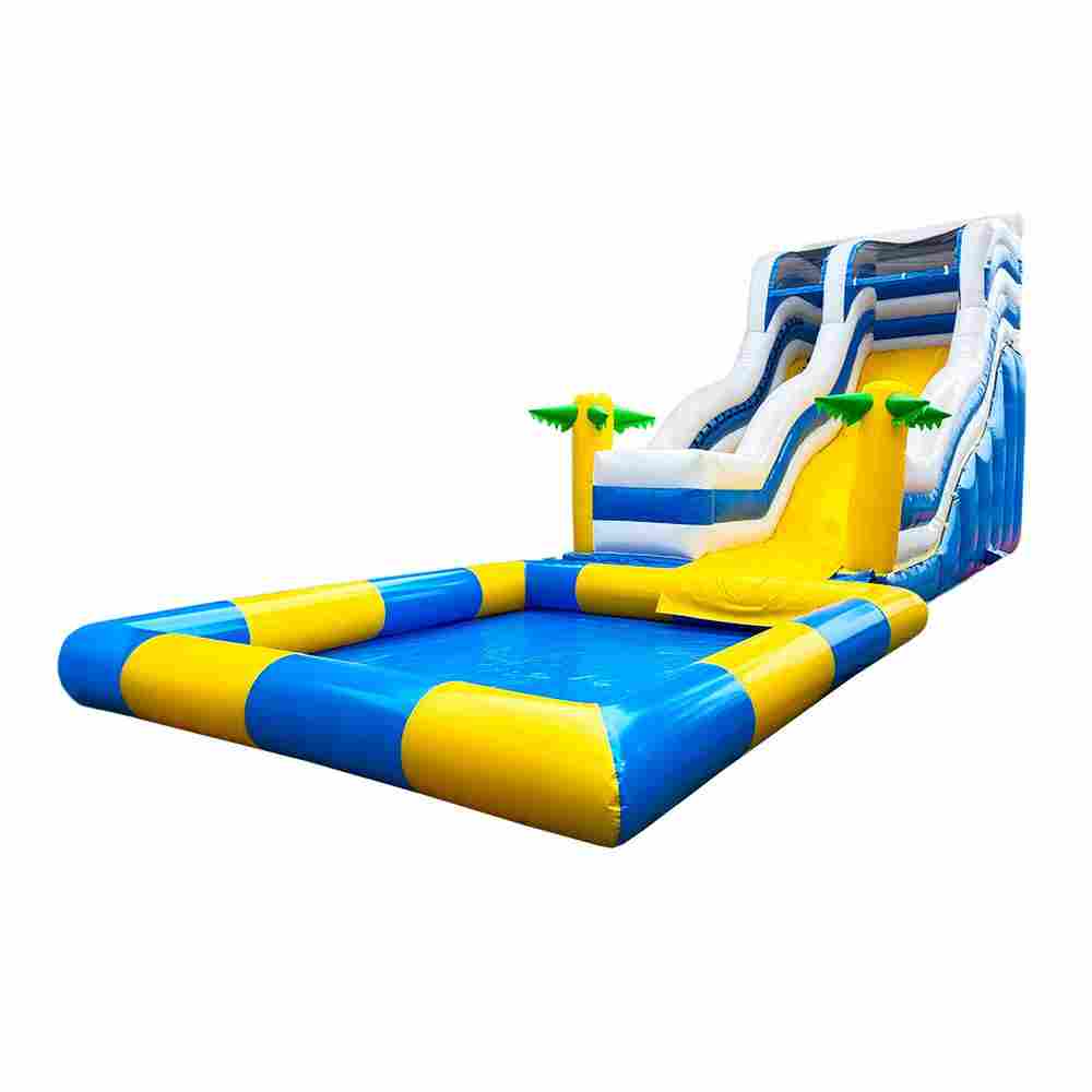 Коммерческий надувной батут с бассейном «Пляжный оазис», 13*5*6 м