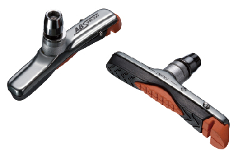 Колодки для V-brake картриджные серо-рыжие. ABS - system, чёрный корпус. ABS-01VC